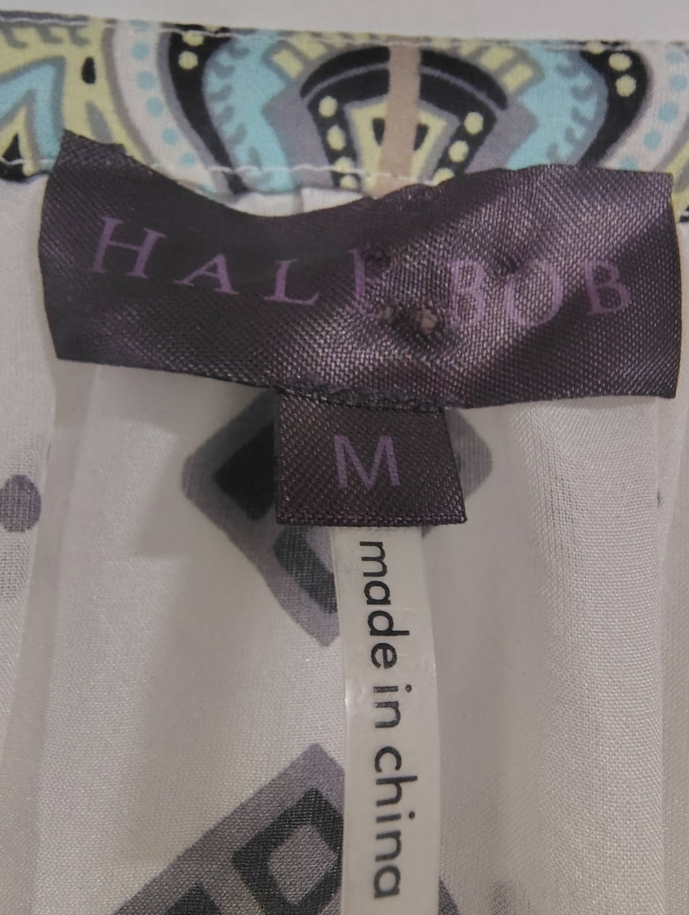 Hale Bob Silk Embellished V-Neck Top Women's Medium Bohemian Embellished - Picture 3 of 8